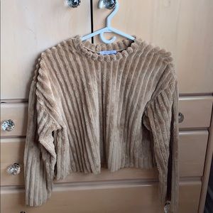 Zara brown soft fur sweater